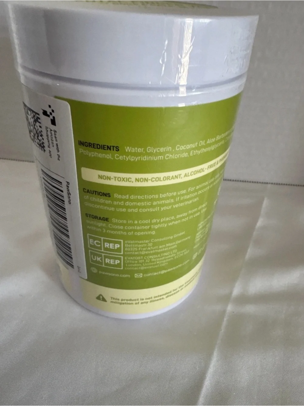 Pet Dental Finger Wipes - Unscented Green